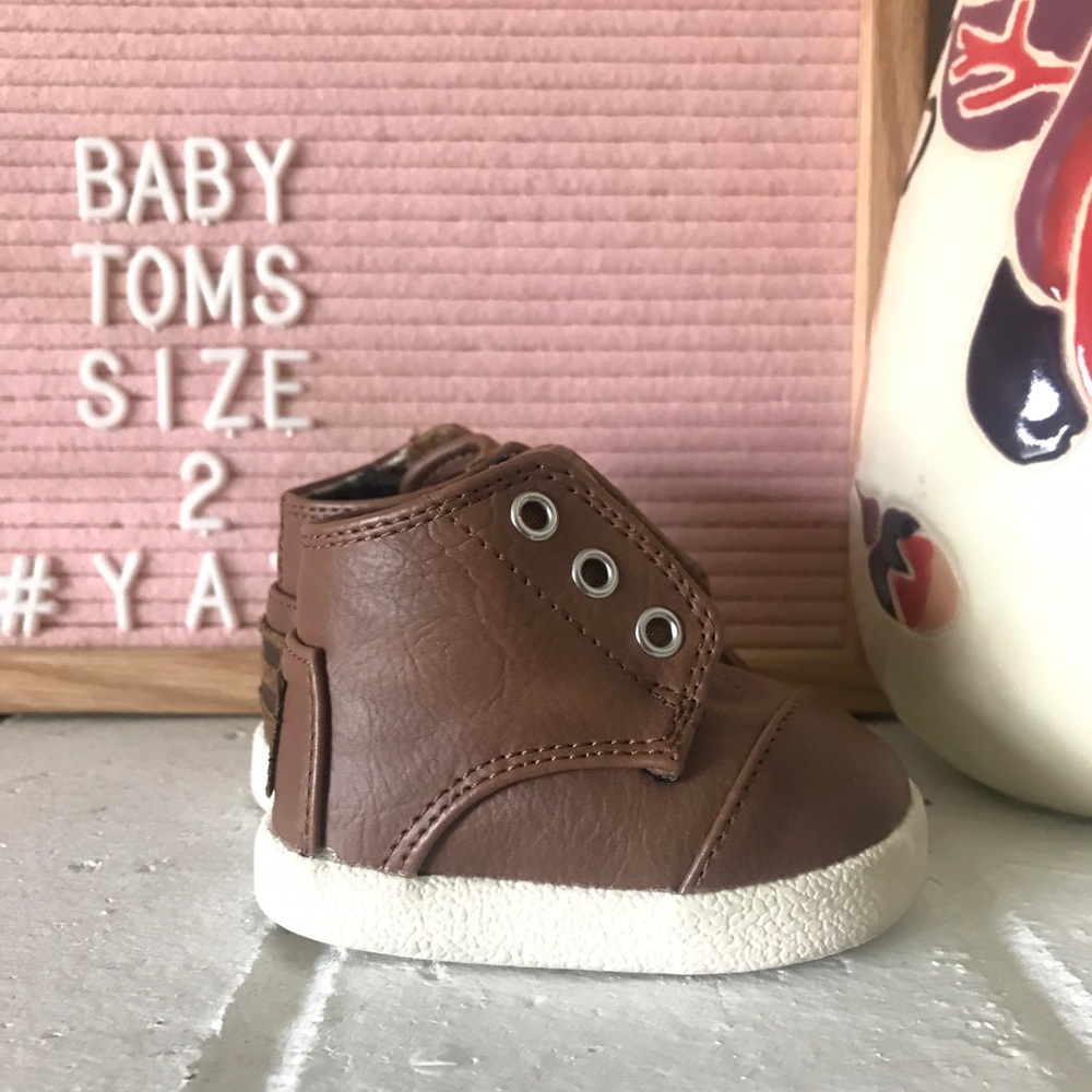 Baby Toms Leather  Velcro Shoes